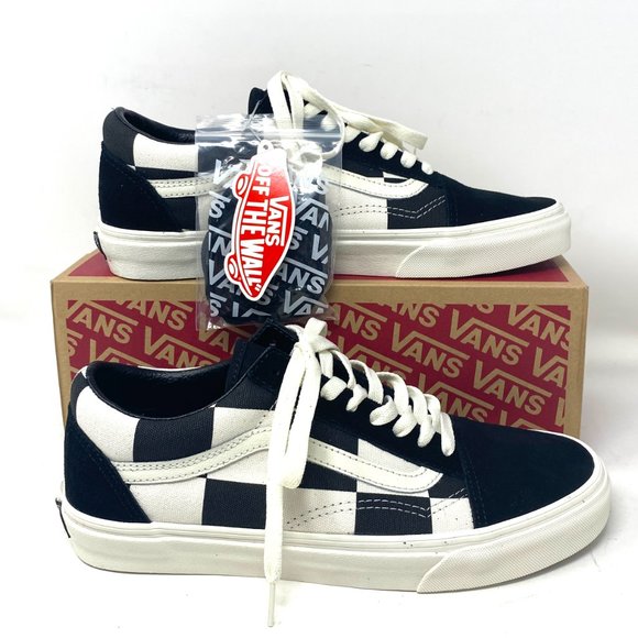 VANS Old Skool Oversize Checkerboard Black Canvas Shoes Women's Size VN0A5AO95WS - Picture 2 of 12